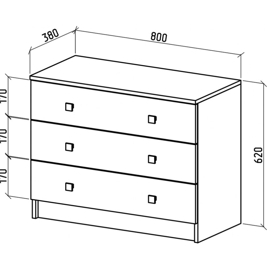 Комод с 4-я ящиками Бланка (НК-мебель)