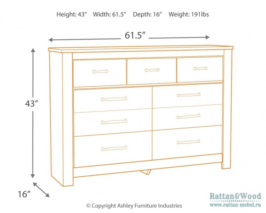 Спальня Эшли комод 136 сборка пошагово