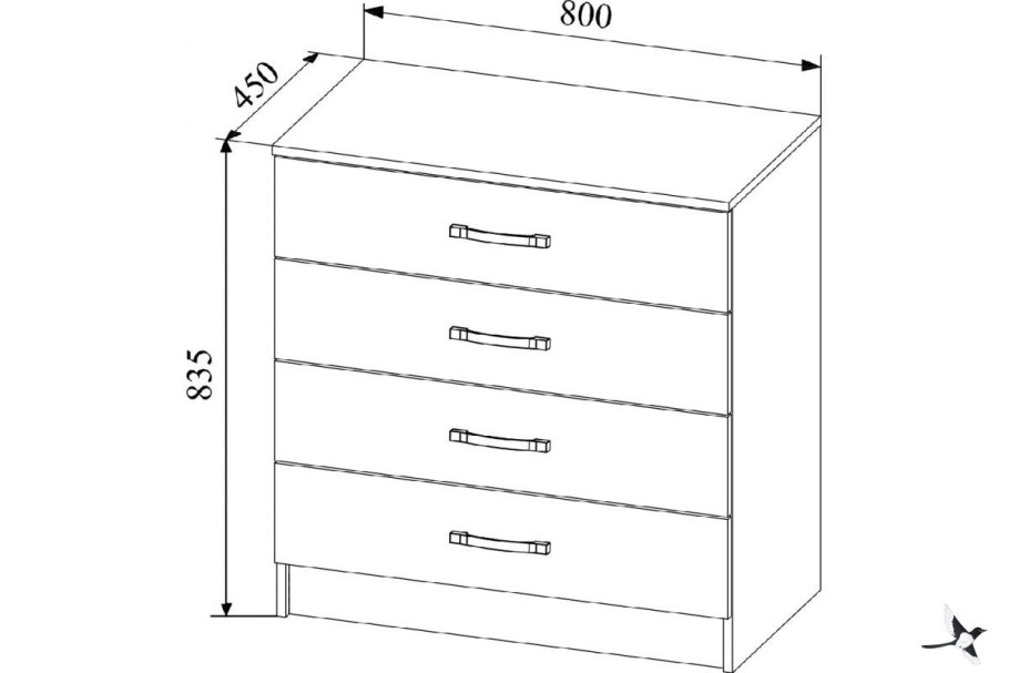 КМР 800.1 комод Ронда ДСВ