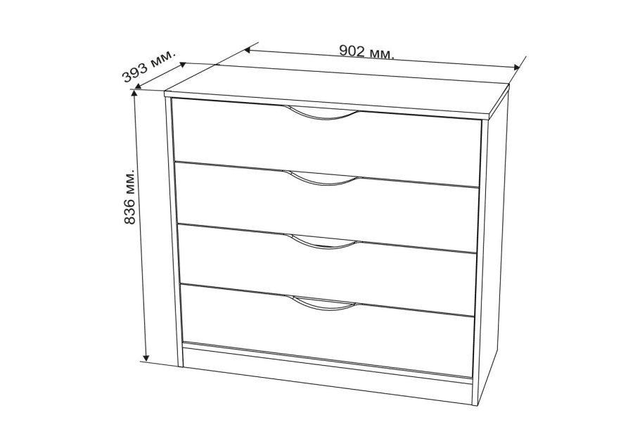 Тумба Алекс икеа чертеж