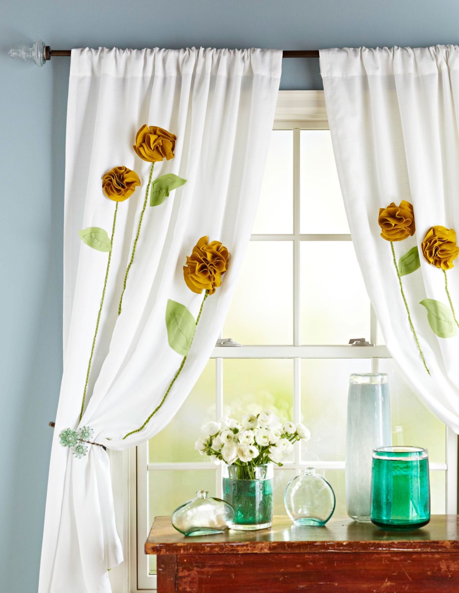 Украшения на тюль своими руками