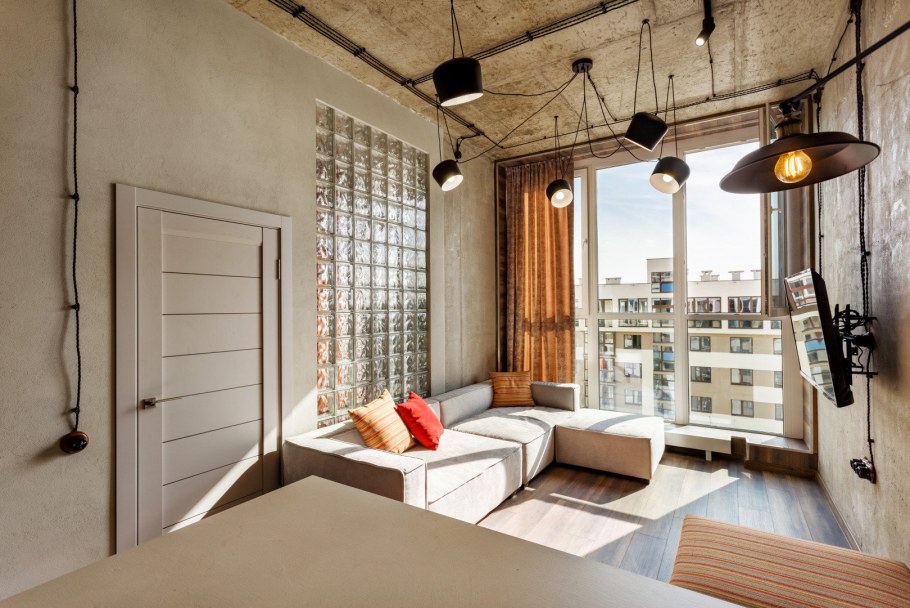 Люстры лофт в интерьере