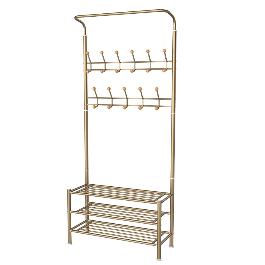 Вешалка с полками для обуви