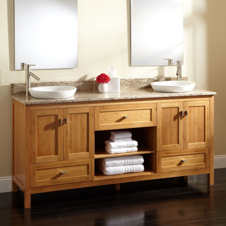 Деревянная мебель для ванной комнаты