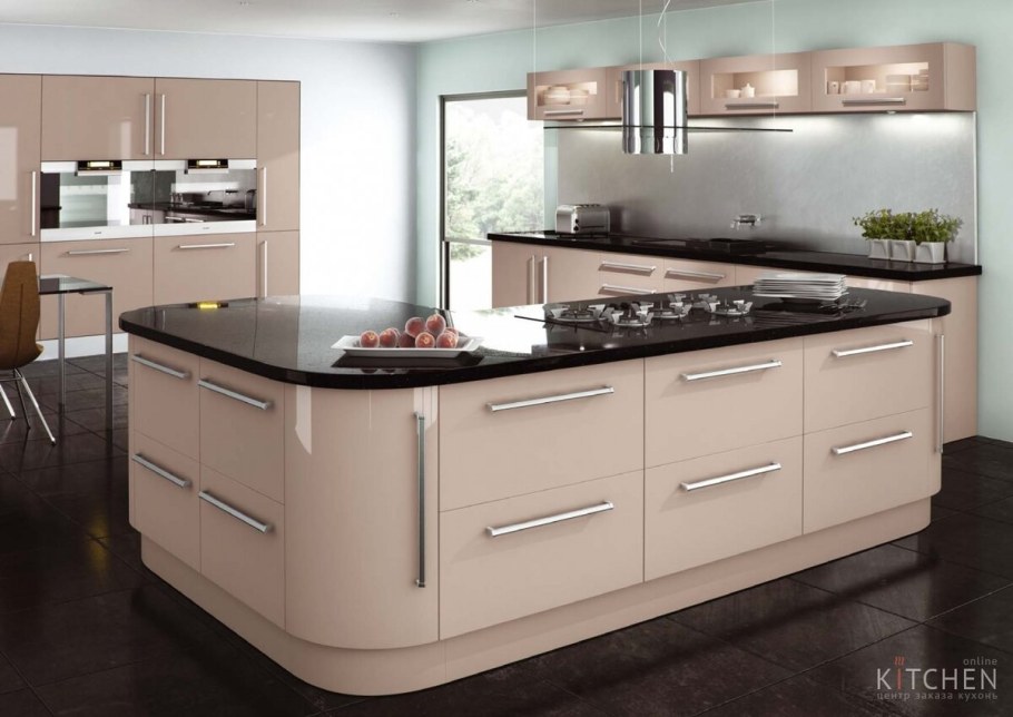 Кухня цвета капучино