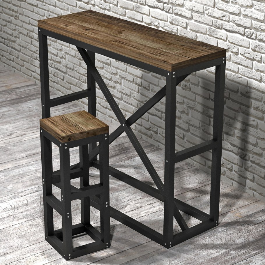 Металл лофт стол стуль