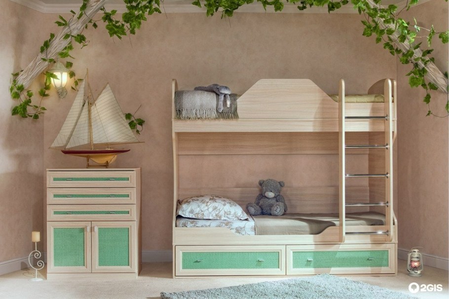 Двухъярусная кровать лазурит Герда