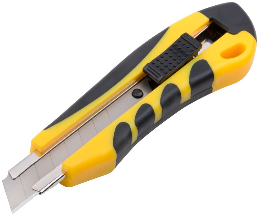 Нож технический Fit 18мм прорезиненный