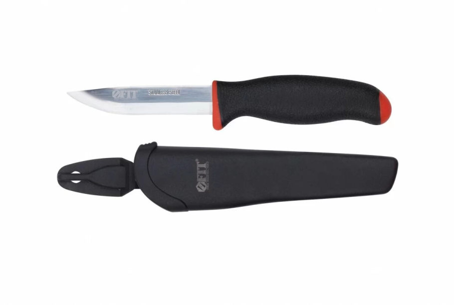 Нож строительный, нерж. Сталь, прорезин. Ручка Fit-10611