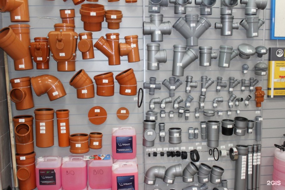 Фурнитура для пластиковых труб канализации