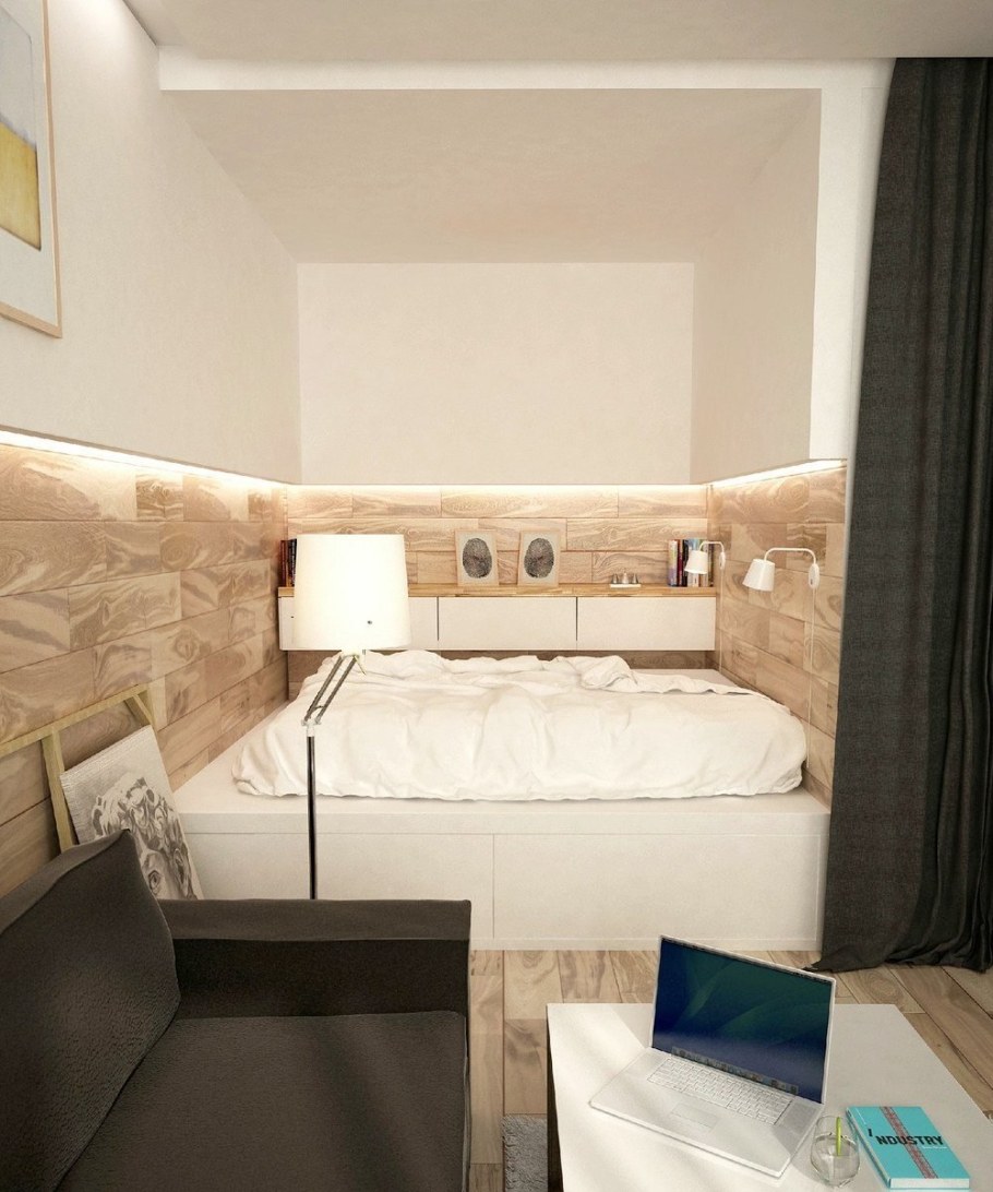 КРОВАТЬТВ однокомнатной квартире