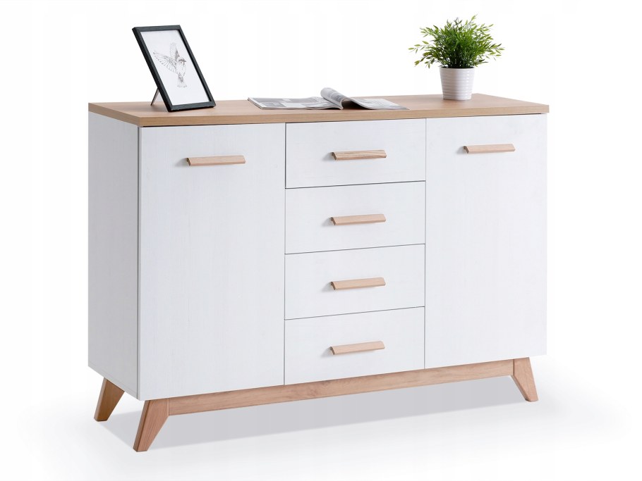 Большой Скандинавский шкаф с 4 ящиками двери Bjorg b9