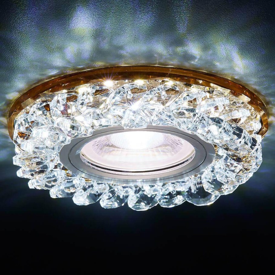 Встраиваемый светильник Ambrella Light s257 br, хром/коричневый