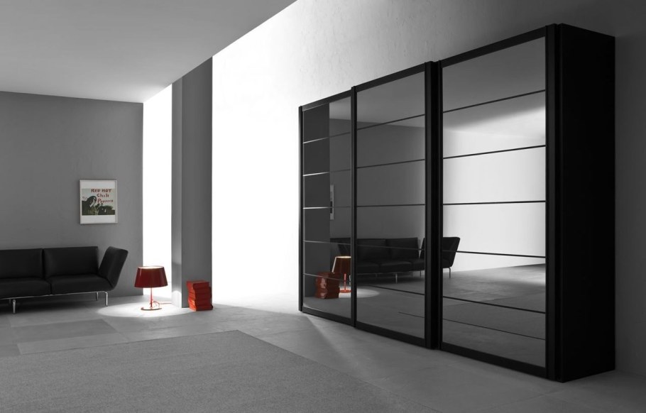 Зеркало графит для шкафа купе