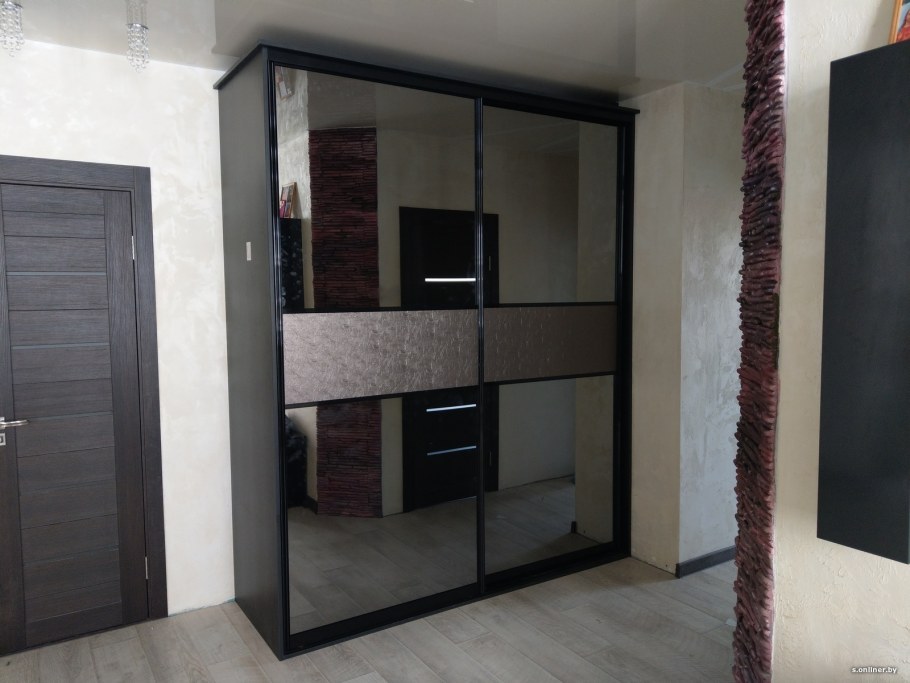 Зеркало графит для шкафа купе