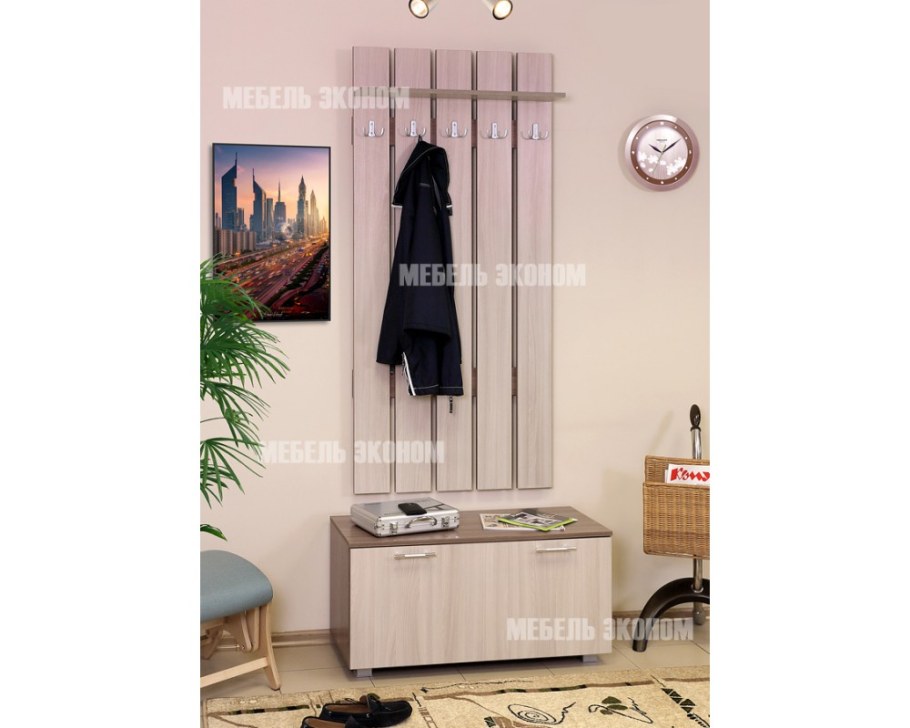 Восход мебель прихожая Луиза 9 вешалка с тумбой