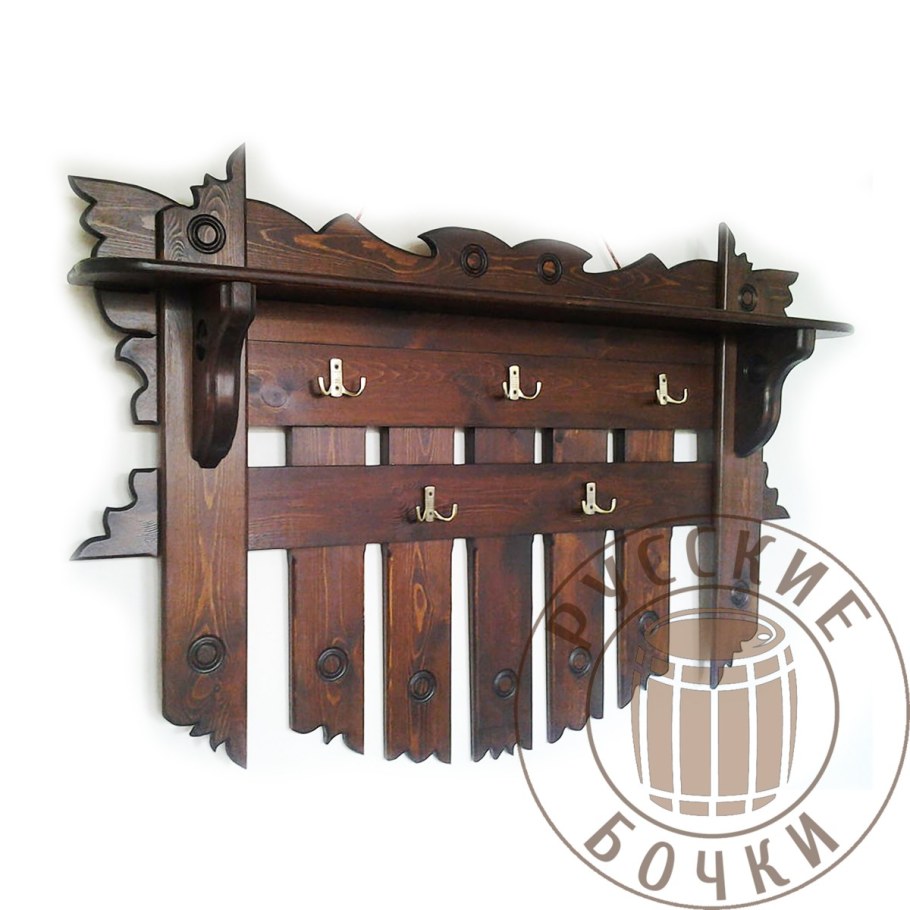 Деревянная вешалка в прихожую