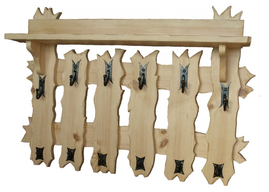 Вешалка из дерева настенная