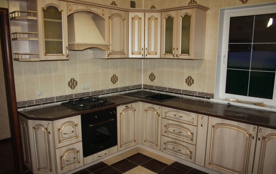 Кухни МДФ классика с патиной