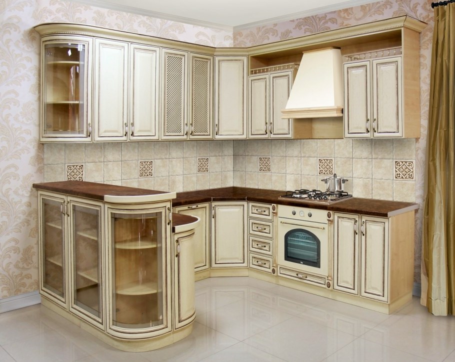 Кухня Ника ясень патина