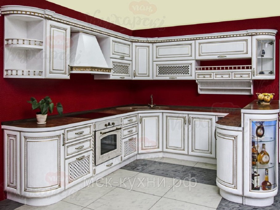 Классика кухни Зов белая МДВС патиной