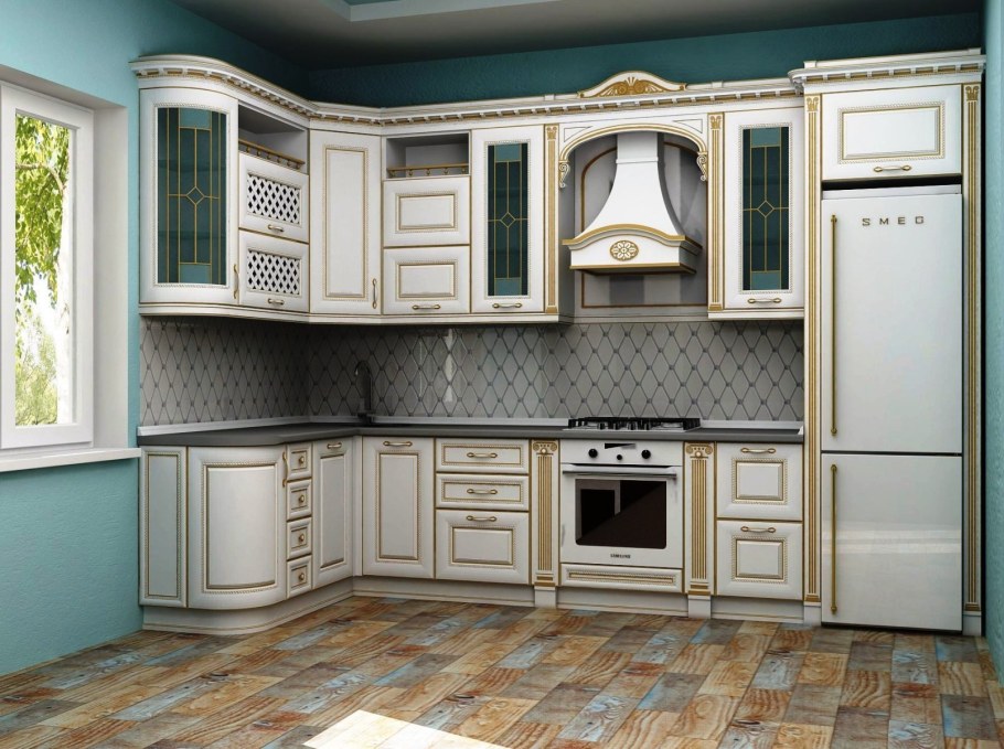 Кухонная мебель патинированная классика