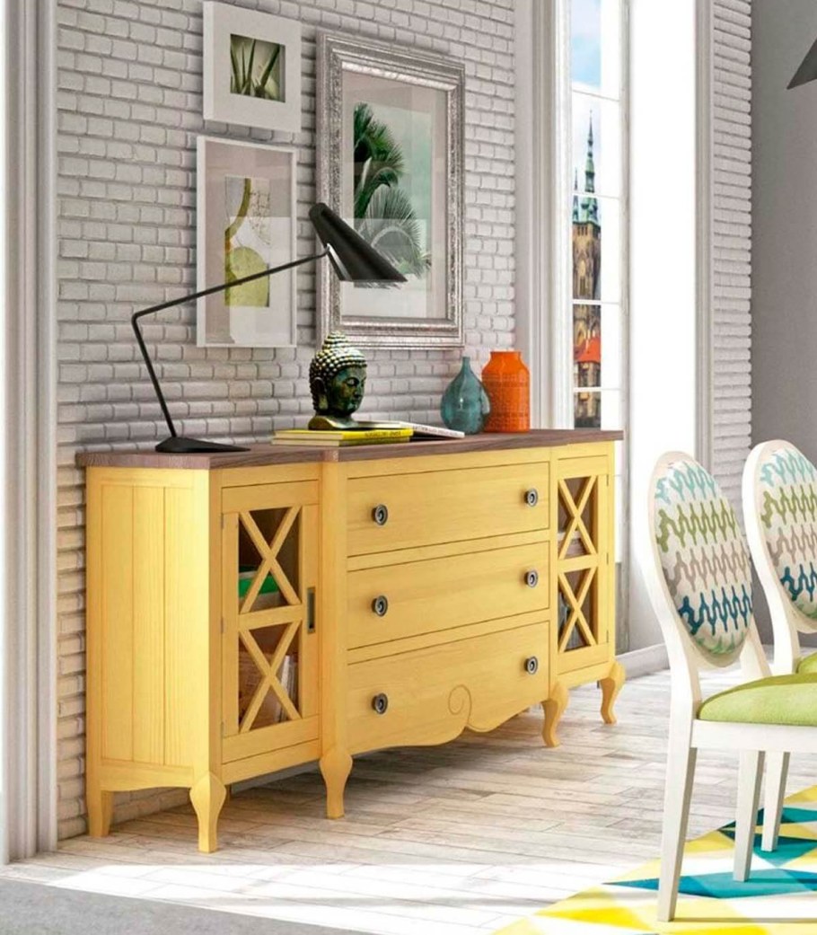 Буфет желто черный