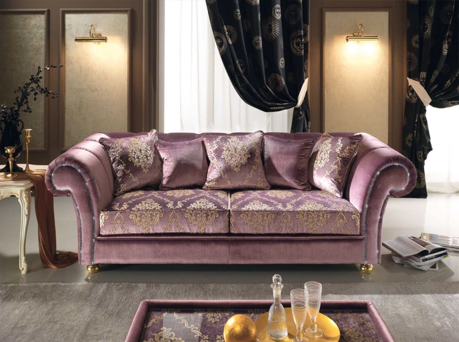 Диваны из велюра и бархата