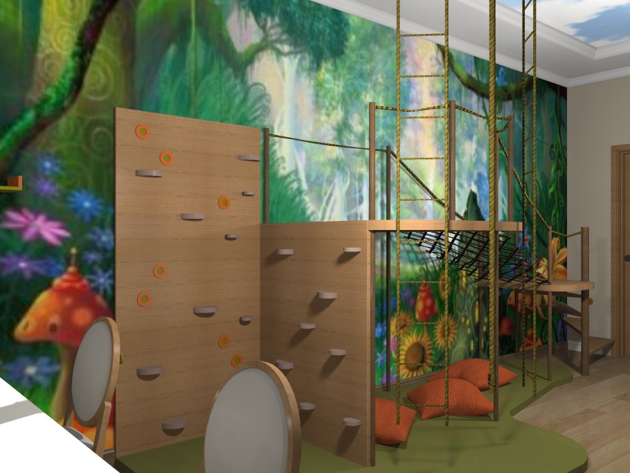 Прихожая в стиле джунгли