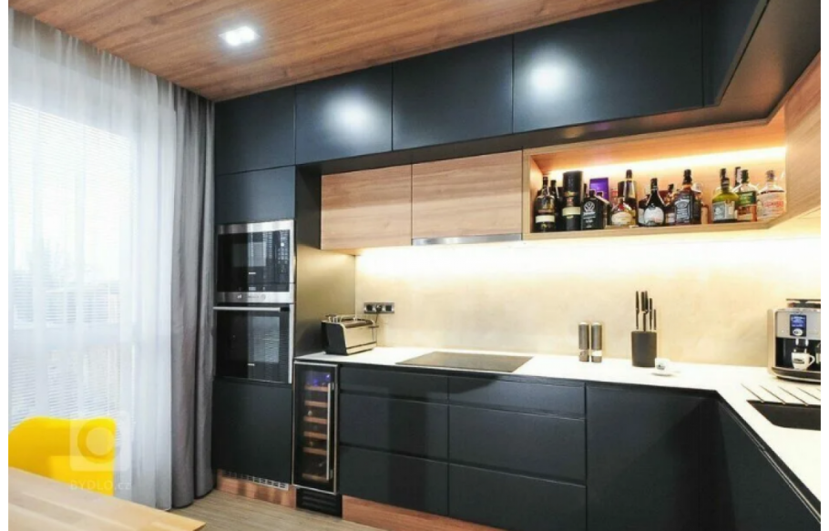 Кухонный гарнитур с антресолями