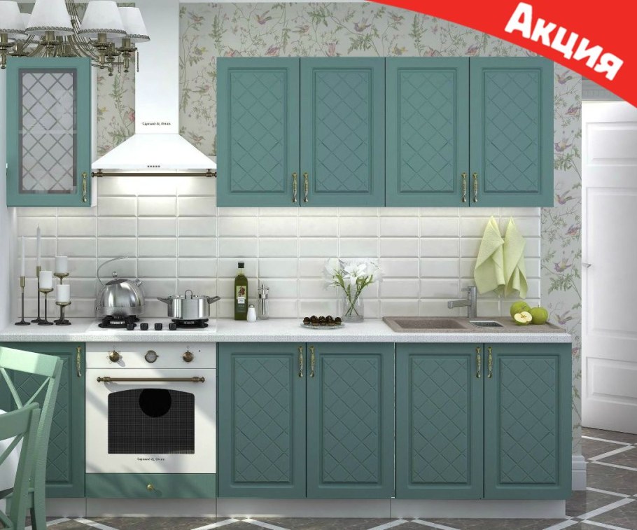 Кухня Модена 2 3м бирюза