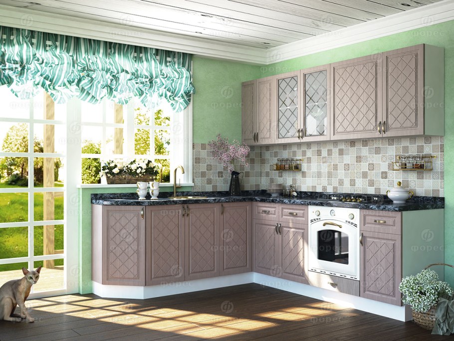 Кухня Модена дуб белый