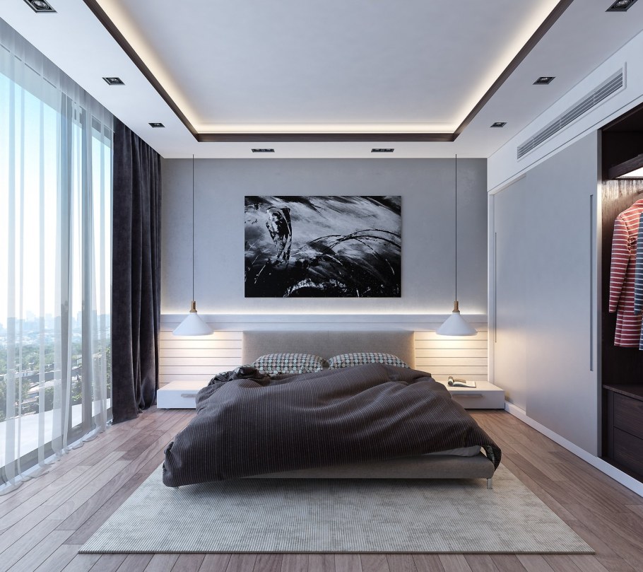 Потолок в спальне