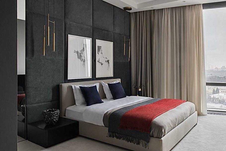 Шторы в интерьере спальни 2020