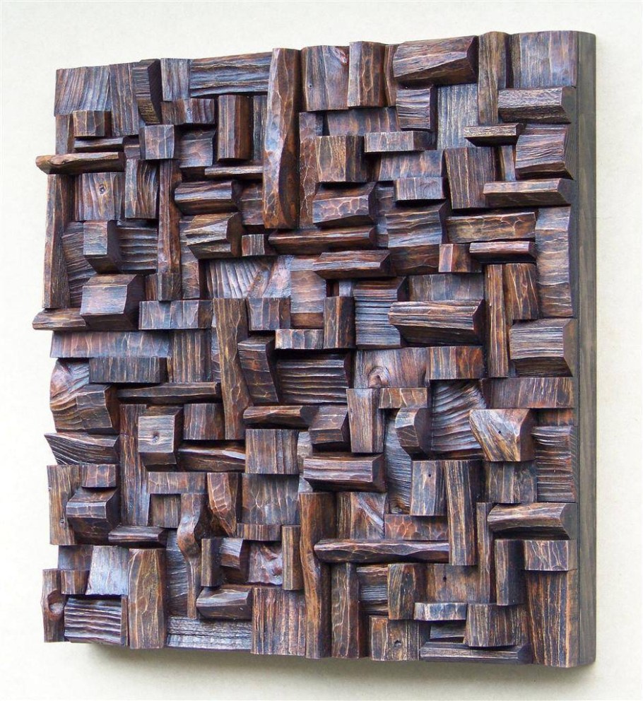 Панно из обрезков дерева