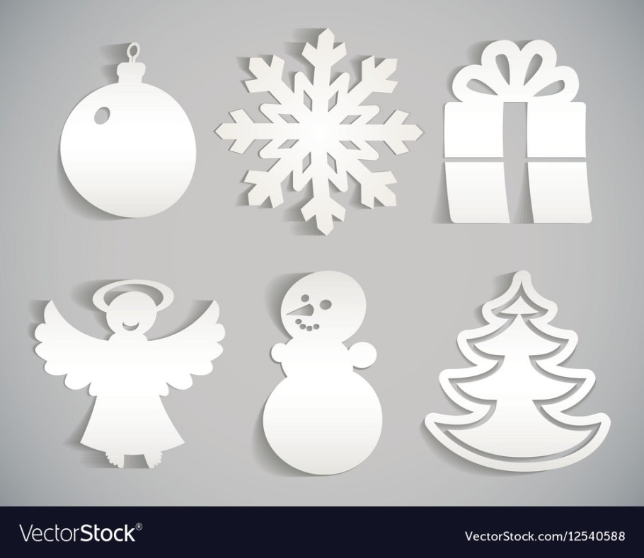 Заготовки для новогодних украшений из бумаги