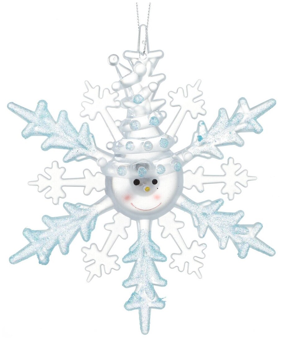Снежинка Снеговик
