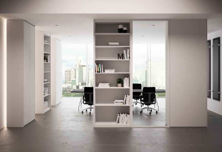 Стена с офисном шкафом