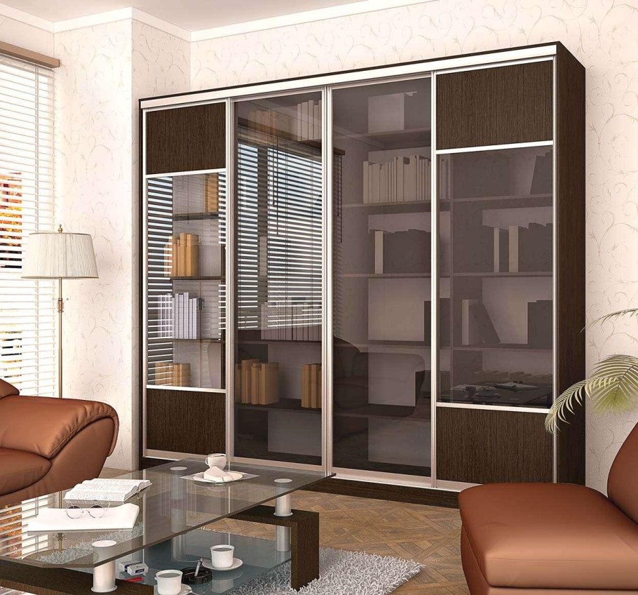 Шкаф купе со стеклянными дверями