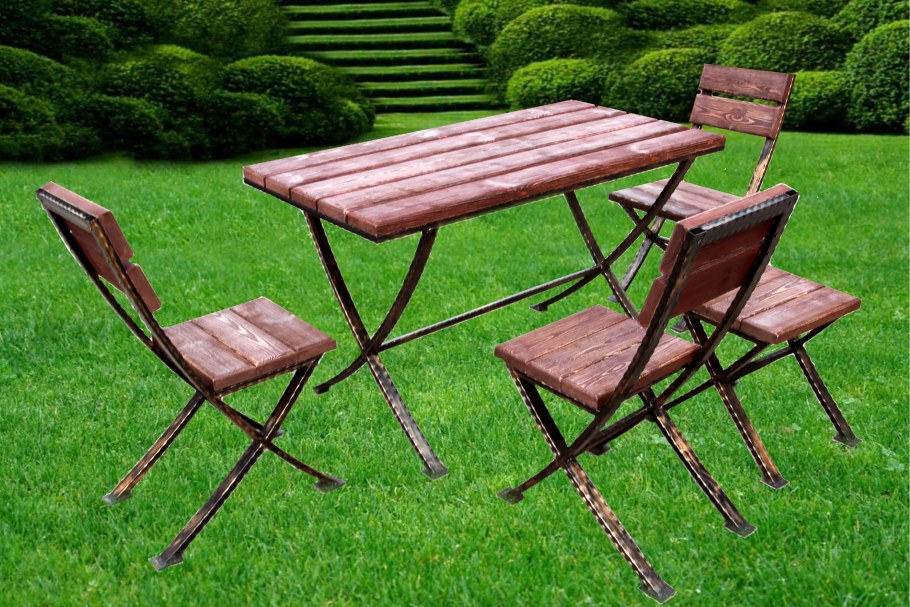Садовые столы из металла