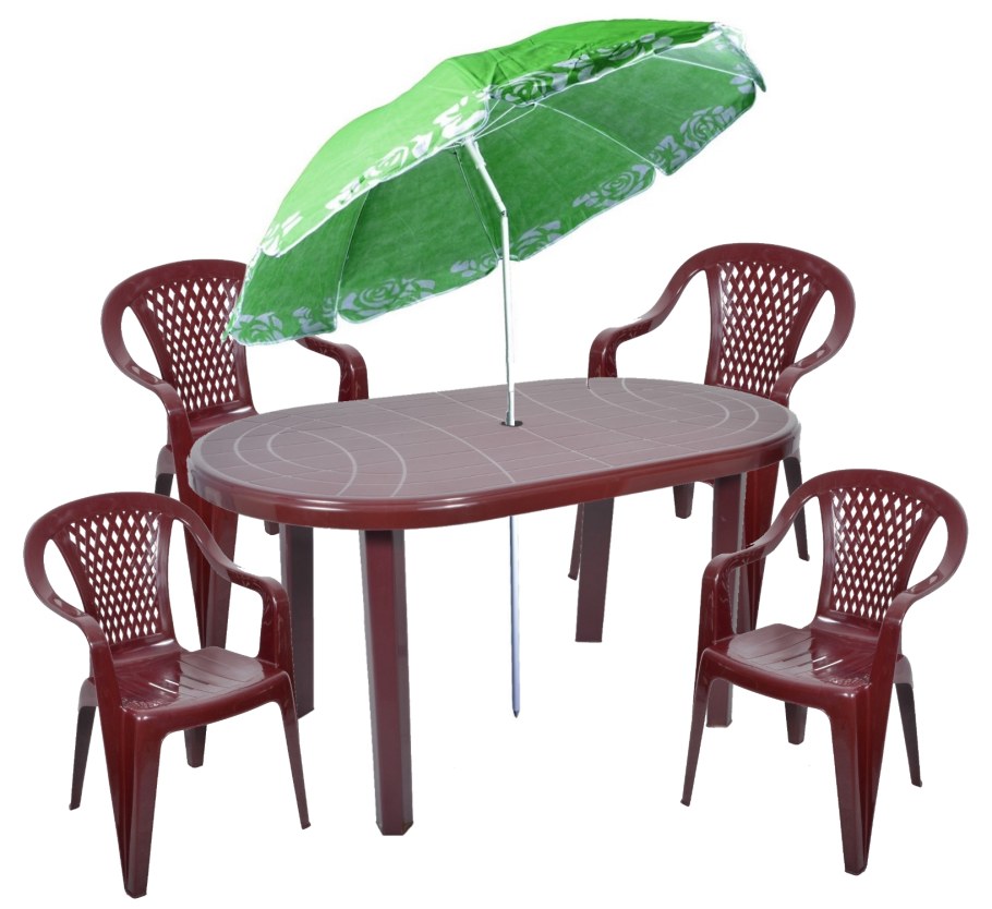 Комплект мебели Диорит XXI ccs1007 (зонт, стол, 2 стула), зелeный