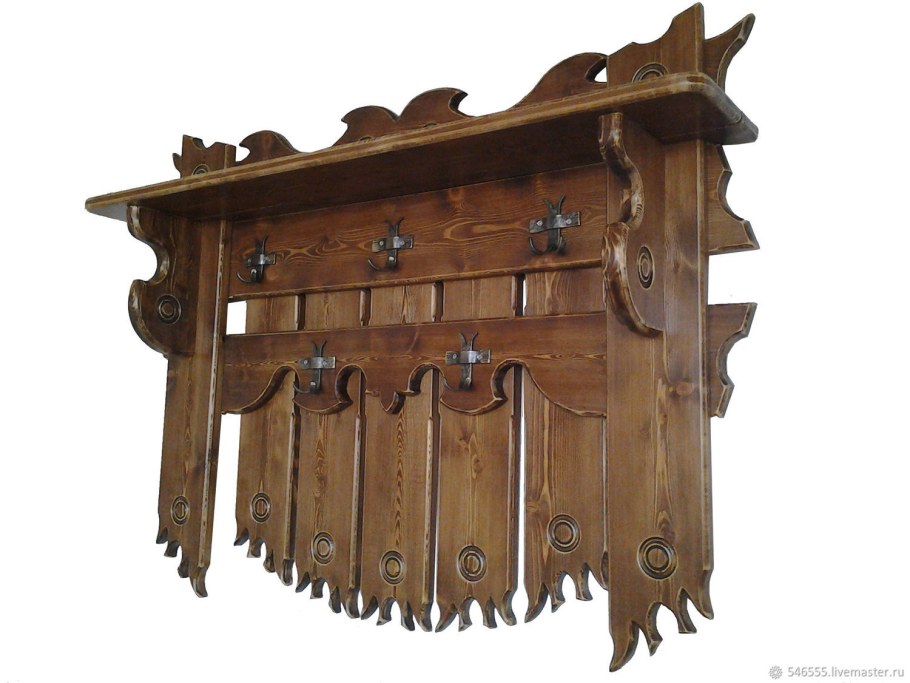 Вешалка деревянная настенная