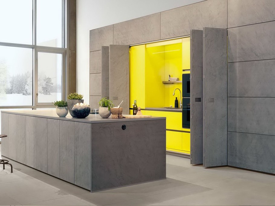 Кухня каменный шпон