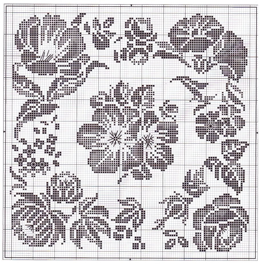 Узоры для филейного вязания