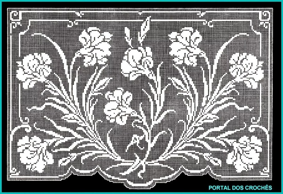 Филейное вязание полотно