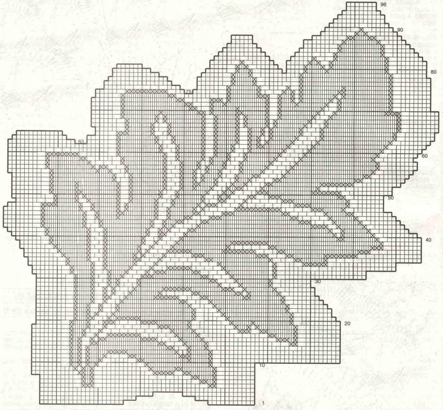 Филейное вязание спицами