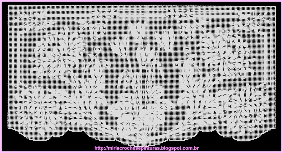 Филейные занавески крючком