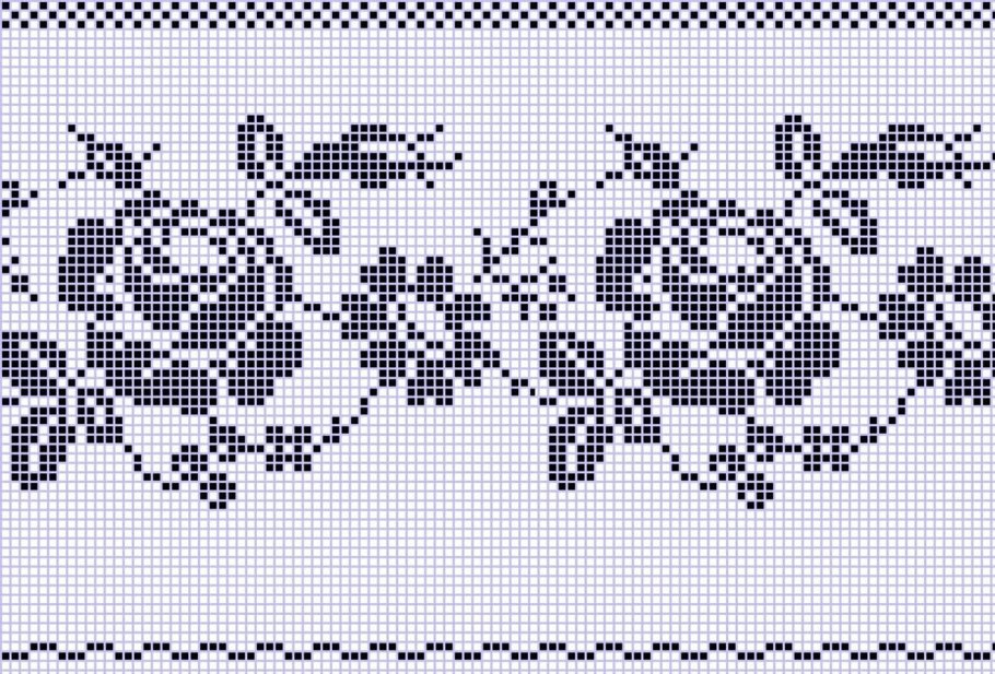 Вышивка жаккард филейное схемы роза