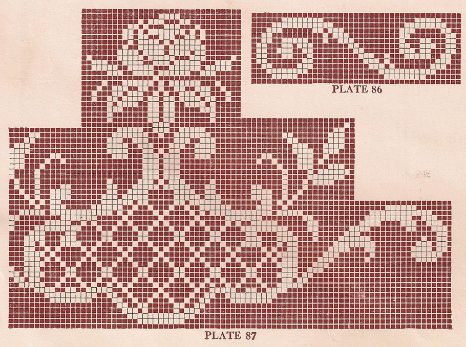 Схема крестика в филейной технике