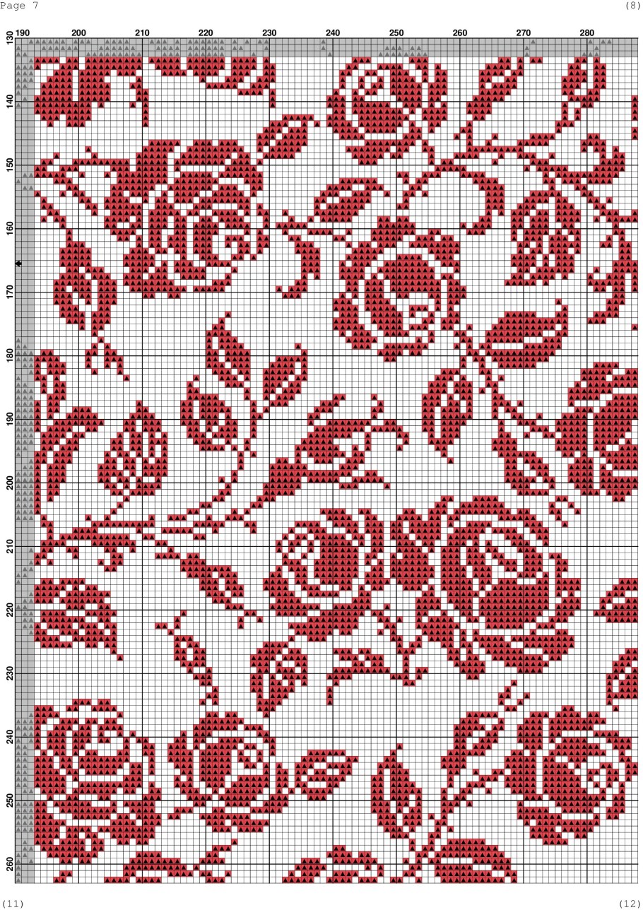 Филейные цветочные узоры